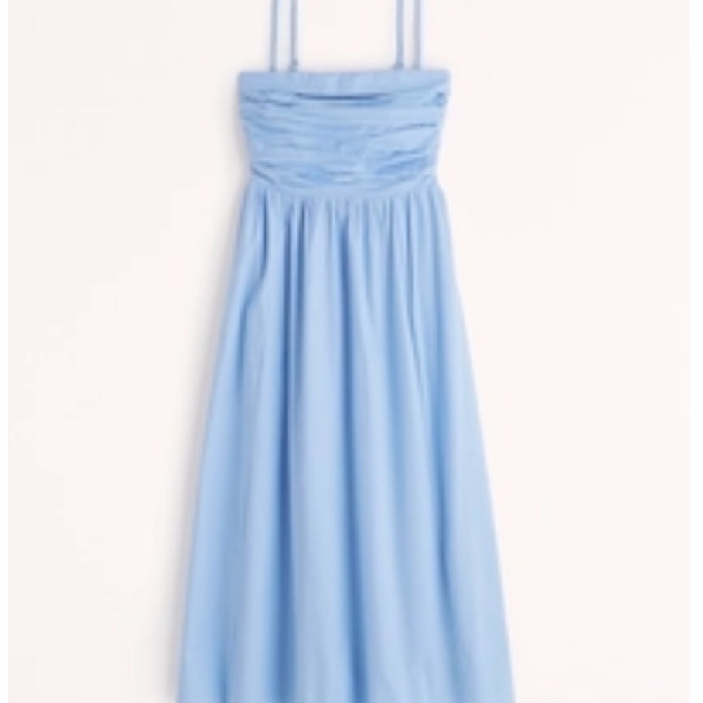 Abercrombie poplin strapless midi dress